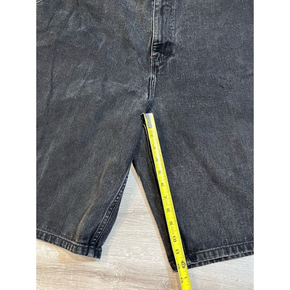 Vintage Tommy‎ Hilfiger Mens 42 Distressed Spell Out Baggy Denim Shorts Black - Picture 2 of 8